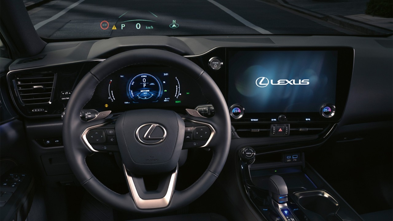 A Lexus NX showcasing its Tazuna cockpit.