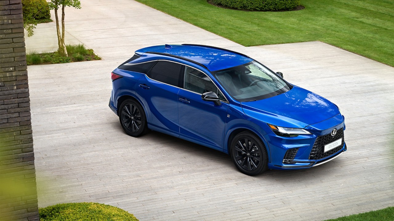 A Lexus RX 500h parked on a driveway