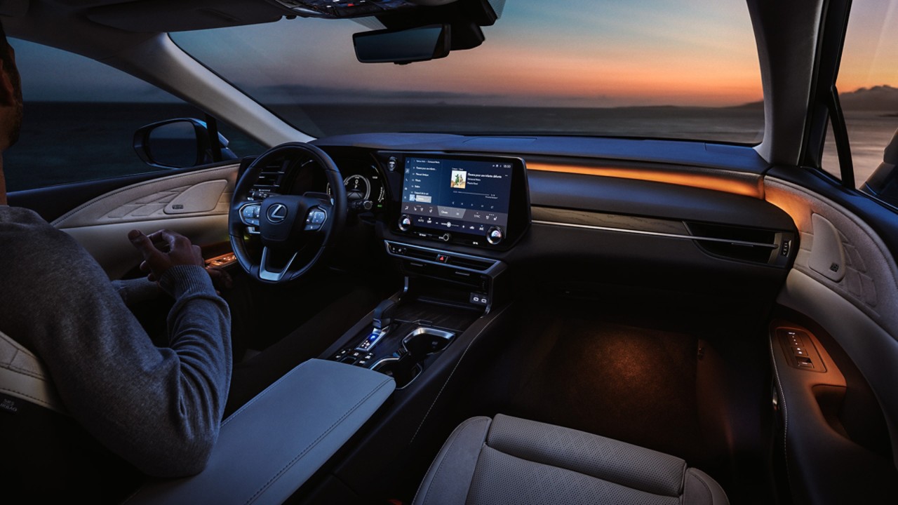 Front interior of the Lexus RX