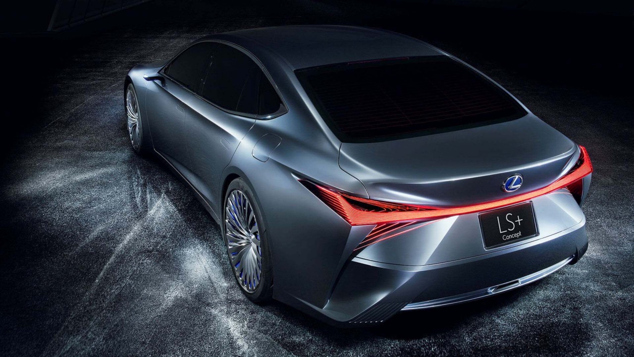 Rear view of the Lexus Premieres LS+ concept car