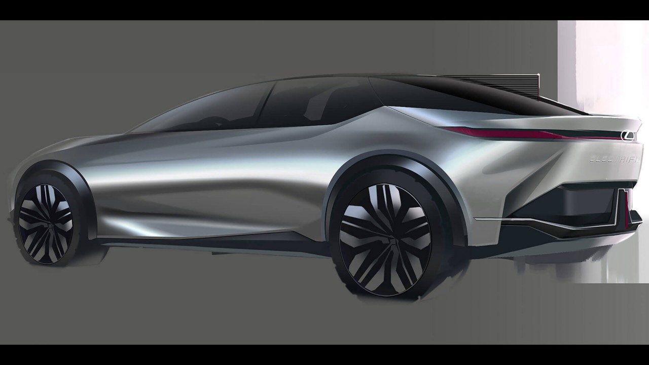 Detailed sketch of the Lexus LF-Z Electrified concept car