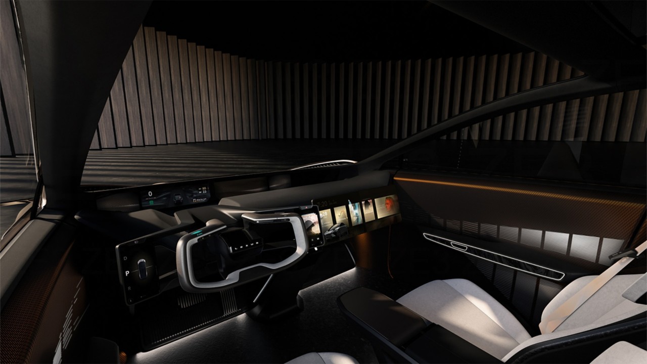 An interior view of the Lexus LF-ZC concept car