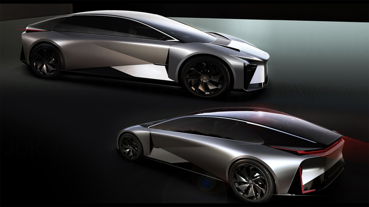Two Lexus LF-ZC concept cars