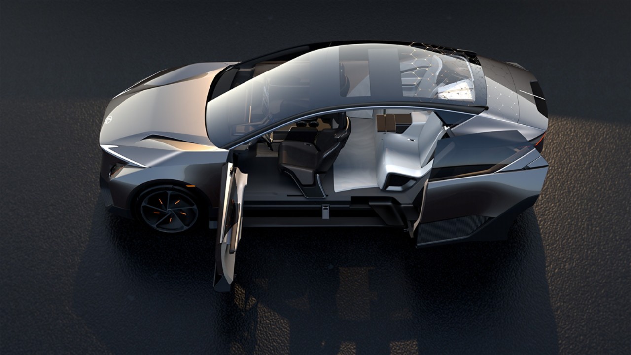 An overhead view of the Lexus LF-ZL concept car