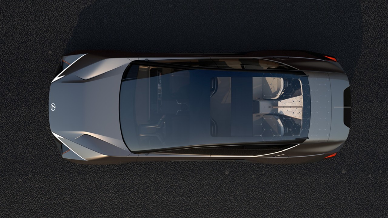 An overhead view of the Lexus LF-ZL concept car