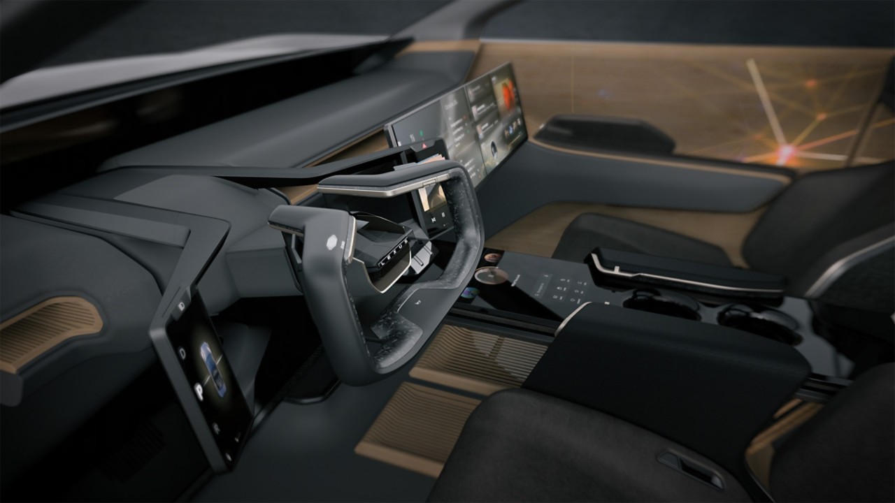 An interior view of the Lexus LF-ZL concept car