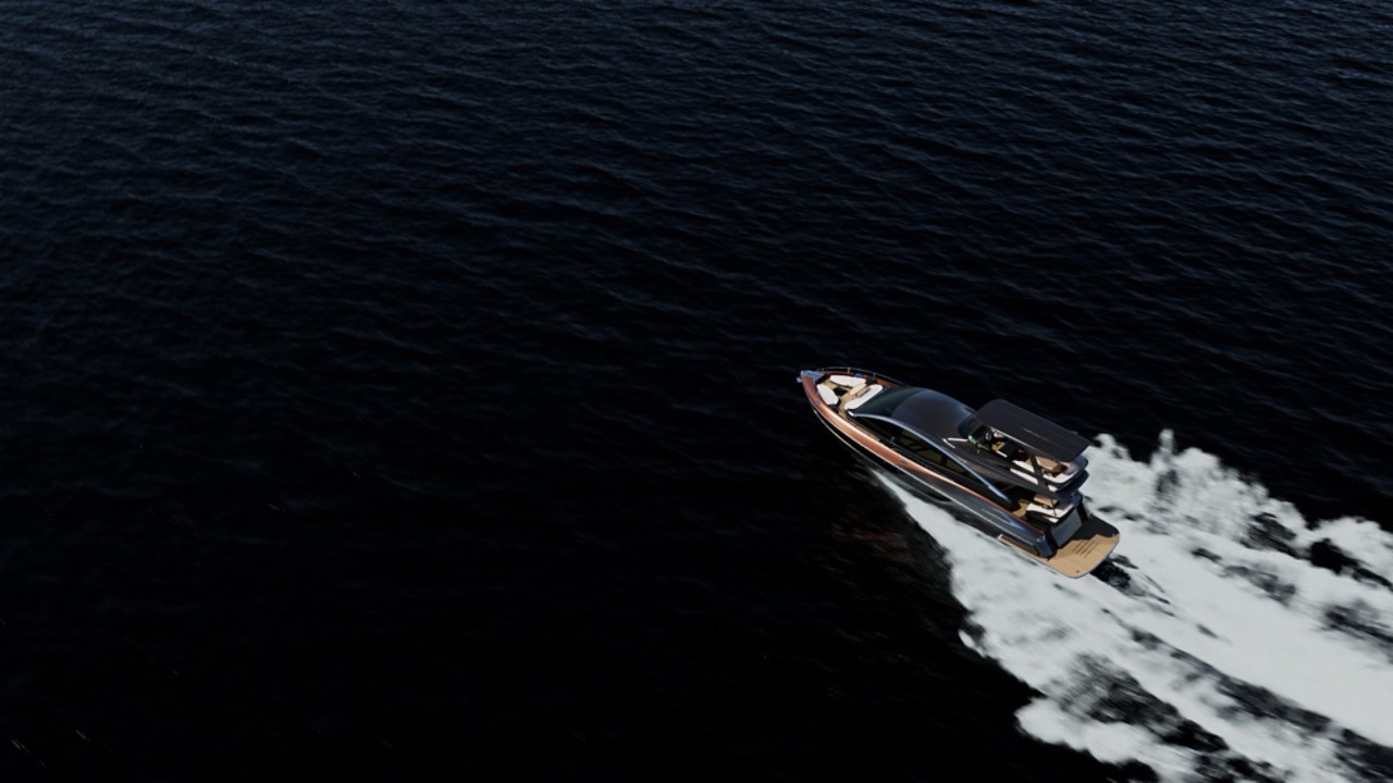The Lexus Yacht from above