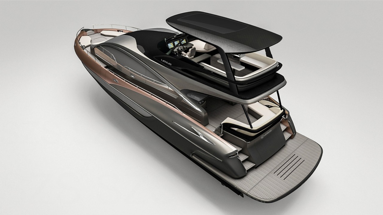 The Lexus yacht from an angle