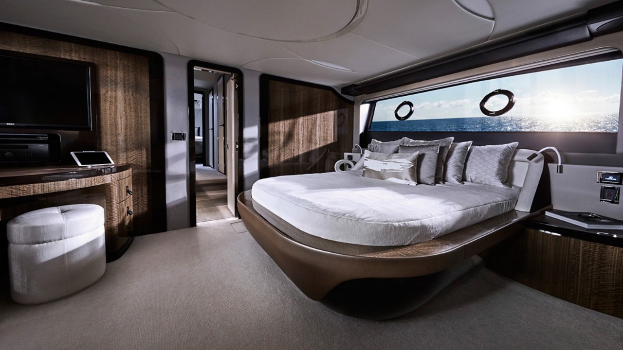 The cabin of the Lexus yacht