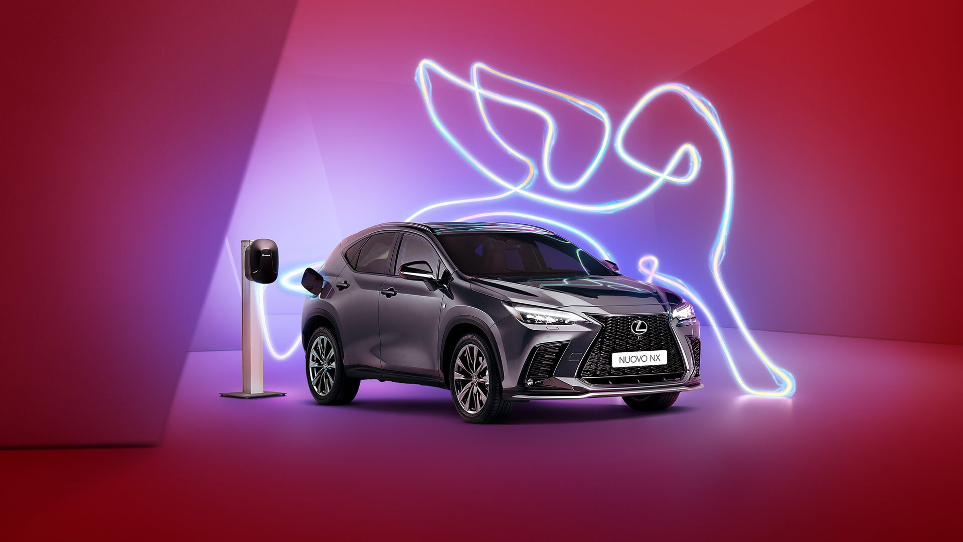 All-New Lexus NX plugged into a charging station 