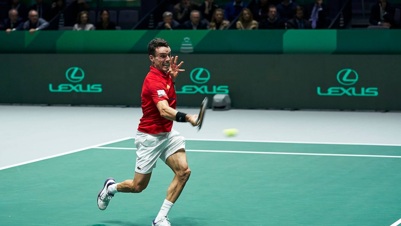 Tennis player from the Lexus Davis Cup 